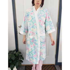 Vintage 80s/90s Watercolor Floral‎ Robe