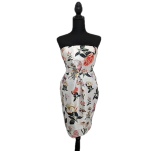 Talulah Strapless Ivory Floral Dress