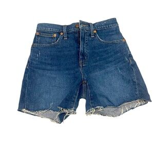 ❤️💚 Madewell High Rise Denim Cut Off Shorts Blue  Women’s 24