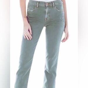 FIDELITY Womens Oh Boy! Boyfriend Jeans Sage Green Size 24 stretch anthropologie