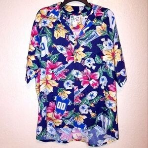 Sun & Turf 100% Rayon NFL Dallas Cowboys Hawaiian Aloha Printed Medium Shirt