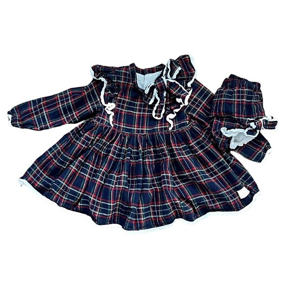 Wears Pink/The Paper Doll Clothing Holiday Tartan Plaid Dress Sz 5 - Picture 1 of 15