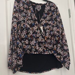 Chloe Oliver floral wrap top