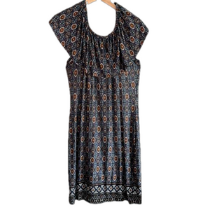 Nordstrom Dress Size Large Cottagecore Off the Shoulder Midi Print