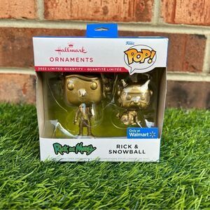 Hallmark Ornaments Funko Pop Rick And Morty Snowball Gold Chase Limited Quantity