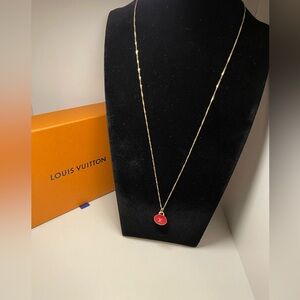 Authentic LV charm 14 karat gold necklace