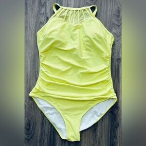 NEW Holipick One Piece Yellow Plus Size Swimsuit XXL