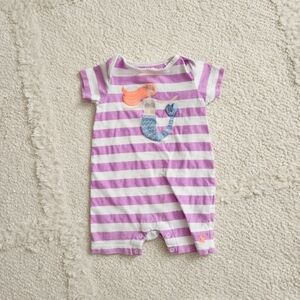 Joules 9-12 months mermaid Striped romper european British