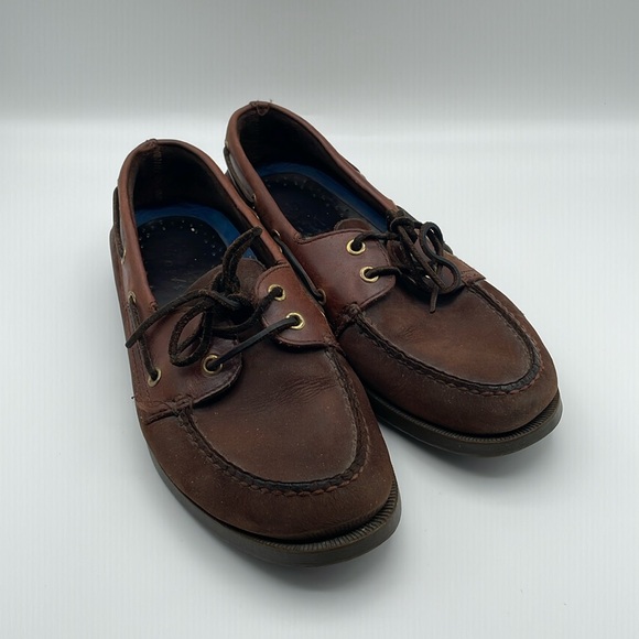 Sperry - Classic Slip On Doc Siders Boat Shoes - Brown - 9 - Picture 1 of 8