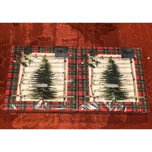 NWT 2 sets (40) CHALET TREE 10x10" Christmas Tree Wreath Victorian Music Napkins