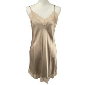 Intimissimi Silk Slip with Lace Insert Detail