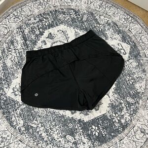 Lululemon Black Lined Running Shorts - Size 4