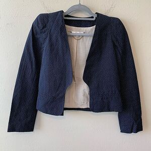 Vanessa Bruno Linen silk blend navy jacket size 36eu 4 US