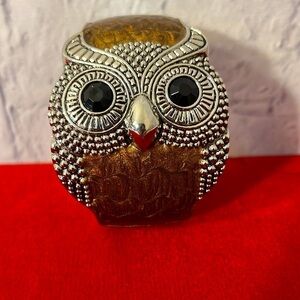 Spring Clasp Owl Cuff Bracelet