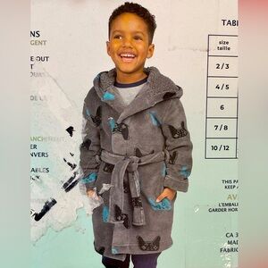 NWT: Med 7/8 Pekkle Plush Robe Boys