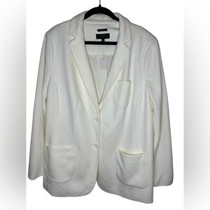 Talbots 2 Button Blazer Size 18W Cream