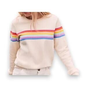 Marine Layer Anytime Sweatshirt antique White/multi stripe