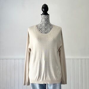 Sandwich Layered Split Back Sweater Shirt Combo Size M