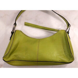 Vintage Kenneth Cole Satchel Women's Lime Green Leather Handbag Classic Rare