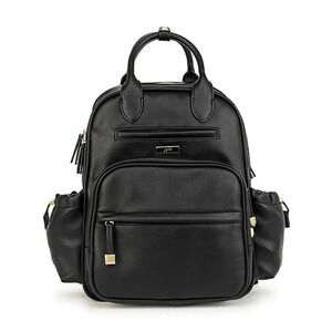 Ju-Ju-Be Million Pockets Faux Leather Diaper Backpack - Black Coffee