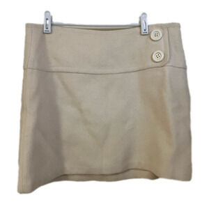 MEXX Beige Wool Zip Up Mini Skirt