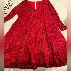 Torrid Red Lace Formal dress