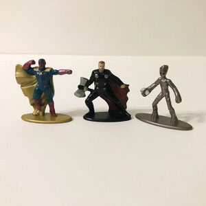 Marvel Jada Toys Nano Metalfigs Mini Figures DieCast  Metal Thor Groot Vision