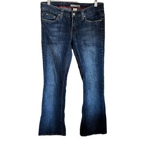 Refuge Dark Wash Long Flare Denim Jeans