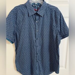 Men’s Robert Graham 100% Cotton Short Sleeve Button Up Shirt‎ Size 2XL