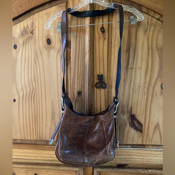 Frye brown leather cross body purse bag - Picture 1 of 9