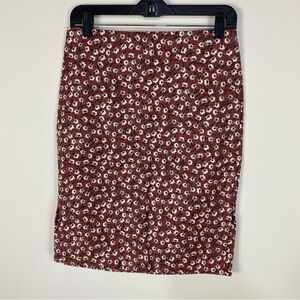 Loft Micro Floral Retro Pencil Skirt