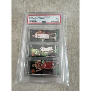 2003 TOPPS RC MATRIX Kirk Hinrich/DARKO MILICIC/LEBRON JAMES ROOKIE RC PSA 7