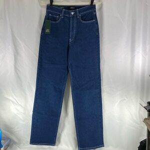 Wild Fable super high rise straight dark blue denim casual weekend streetwear 4