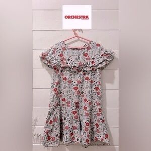 ORCHESTRA Gray and red  Florals dress size 10