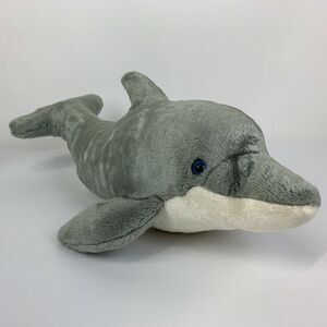 SeaWorld 19" Bottlenose Dolphin Plush Flipper Marine Gray Stuffed Animal 2016