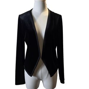 Womens Cropped Velvet Blazer Sz S Black Dark Gothic Academia Layered Y2k Cosplay