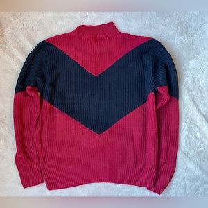 Pink Rose Chevron Sweater