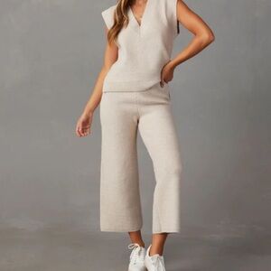 Vici | Ribbed Wide Leg Pants