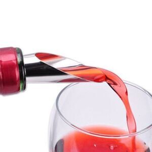 Stainless Steel Wine Drip Free Pourer w/ Bottle Stopper & Silicone Sealing Cap