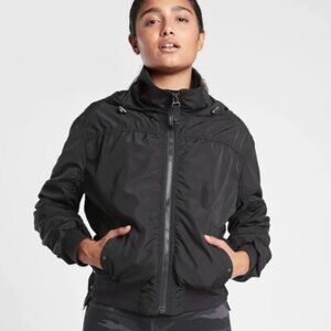 Athleta Point Reyes Black Bomber Jacket | Size S