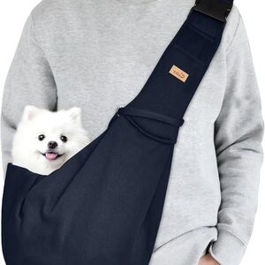 CUBY Dog and Cat Sling Carrier, Hands Free Reversible Pet Papoose Bag