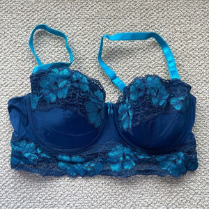 Adore Me Blue Lace Bra  36C