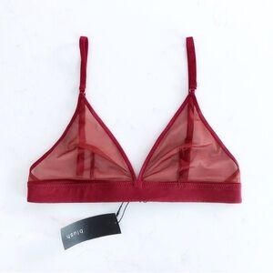 NWT BLUSH Burgundy Sexy Sheer Bralette