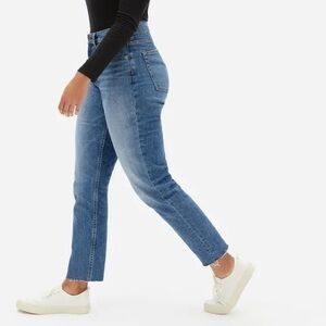 Everlane the Cheeky High waisted Jean Plus size raw hem jeans 35