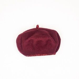 Route 66 Wool Blend Beret, Maroon Burgundy OSFM