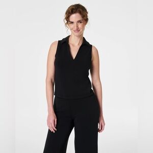 Spanx - AirEssentials Polo Tank - Black - Size Large - Retail $78 - 50813R