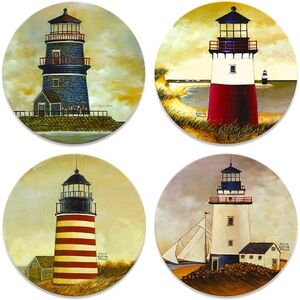 COPY H Nautical Lighthouse Coasters set of 4