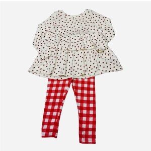 Harper Canyon Lady Bug Outfit Ruffled Long Sleeve Shirt Pants Set Size 18 m