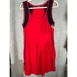 Chaps Sport Womens Colorblock Casual Dress Yacht Red Size M