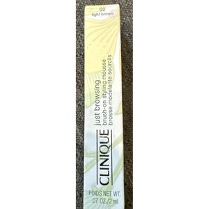 NIB Full Size Clinique Just Browsing Brush On Styling Mousse #02 Light Brown